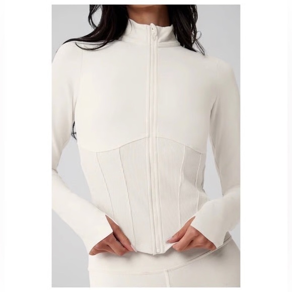 ALO | corset full zip jacket | ivory XXS - Picture 4 of 7